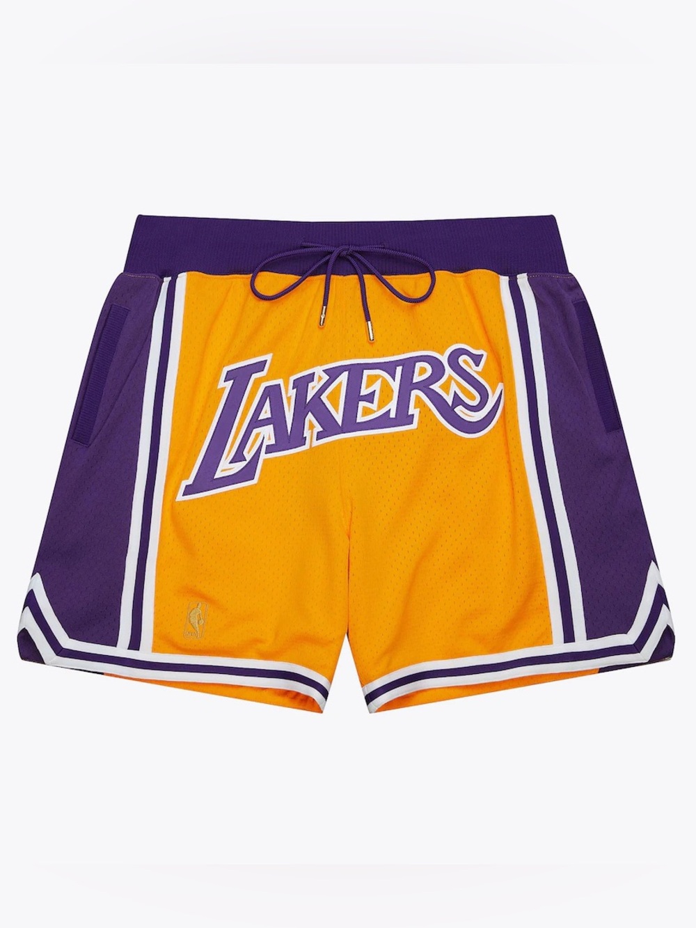 Just Don Men's Purple and Gold Lakers Basketball Shorts Size Medium
